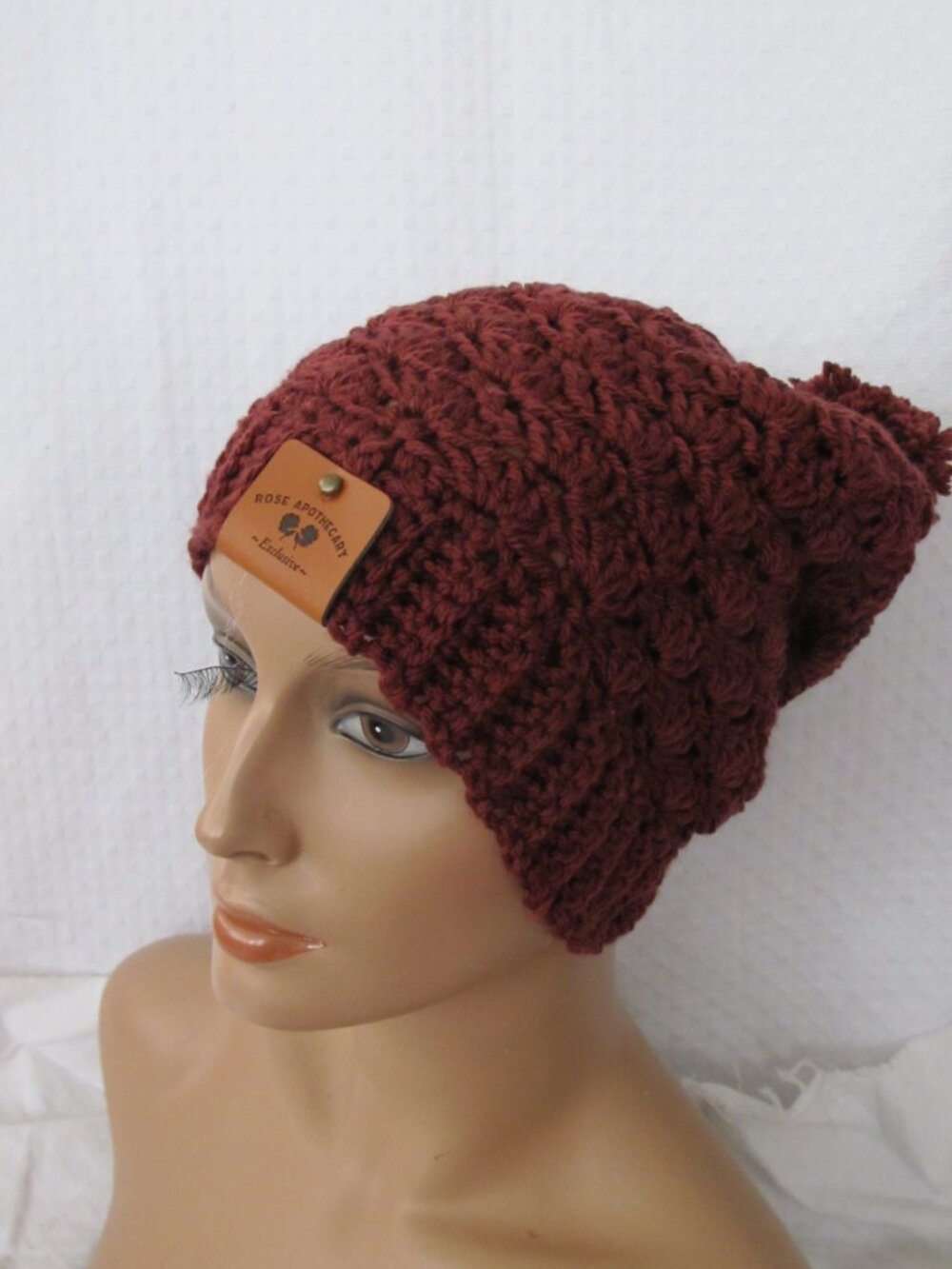 Handmade Shell Stitch Slouch Hat - Picture 10 of 10
